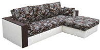Ъглов разтегателен диван с възглавници Модел No. 7
