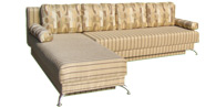 Ъглов разтегателен модулен диван с възглавници