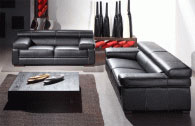 Модерен тройка диван 238/108/97см в черно