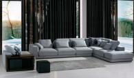 Луксозен ъглов диван в сиво