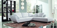 Модерен бял ъглов диван